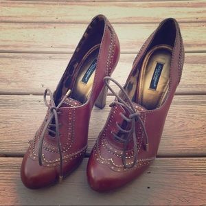 Dolce & Gabbana Leather Oxford Booties